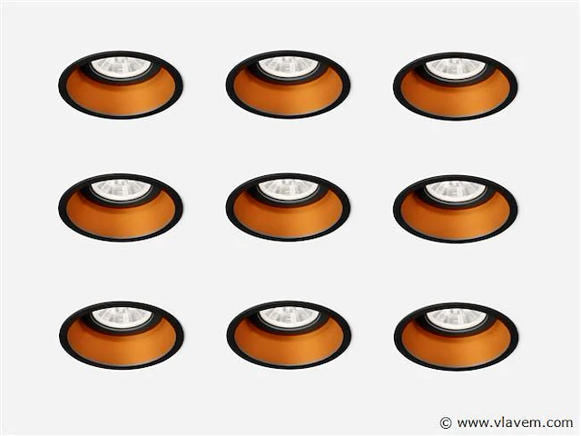 24 x solo deep inbouwspots zwart/goud - afbeelding 1 van  9