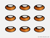 24 x solo deep inbouwspots zwart/goud - afbeelding 1 van  9