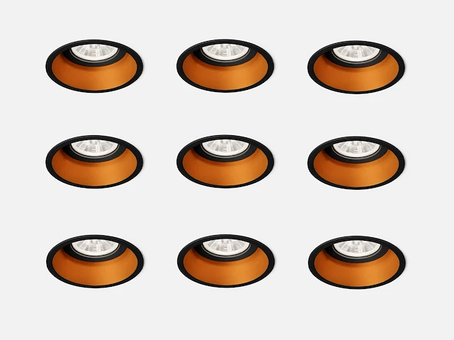 24 x solo deep inbouwspots zwart/goud - afbeelding 4 van  11