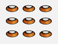 24 x solo deep inbouwspots zwart/goud - afbeelding 4 van  11