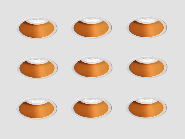 24 x solo deep ip54 inbouwspots wit/goud - afbeelding 8 van  8