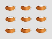 24 x solo deep ip54 inbouwspots wit/goud - afbeelding 8 van  8