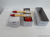 24 x verfborstel plat 3,5 cm - afbeelding 1 van  2