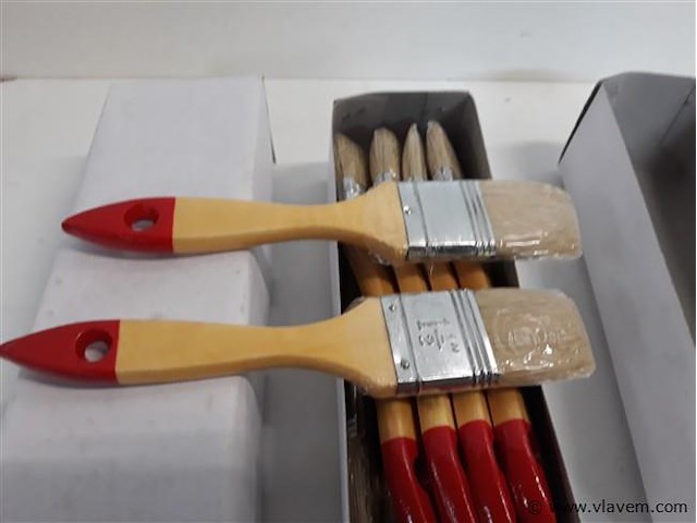 24 x verfborstel plat 3,5 cm - afbeelding 2 van  2