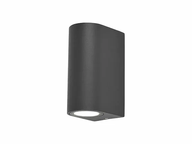 24 x wandlamp modern halfrond gu10 duo fitting zand zwart - afbeelding 1 van  5