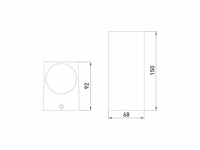 24 x wandlamp modern rechthoekig gu10 duo fitting zand zwart - afbeelding 6 van  8