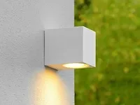 24 x wandlamp modern rechthoekig gu10 fitting zand wit - afbeelding 2 van  4