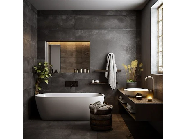 24,48m² - 60x120cm - cementum nero matt gerectificeerd - afbeelding 1 van  2