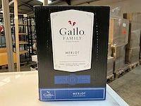 24x fles rode wijn gallo merlot 2017 - afbeelding 4 van  4