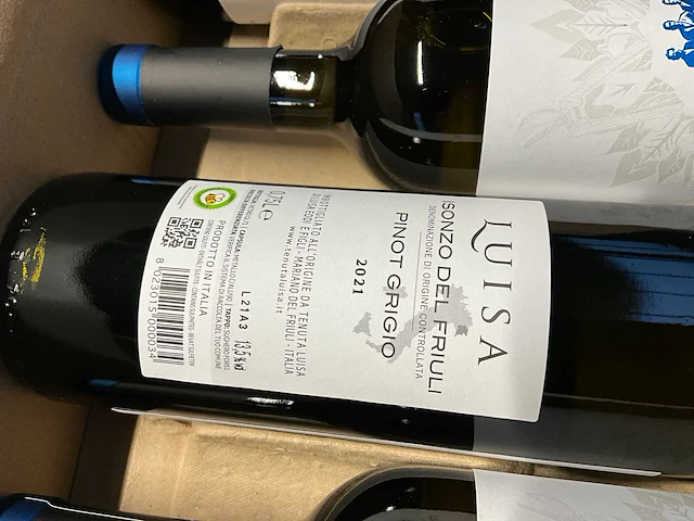 24x fles witte wijn luisa pinot grigio 2021 - afbeelding 2 van  6