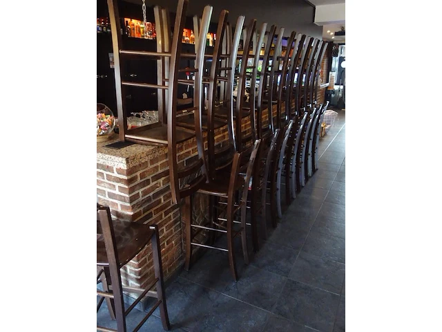 24x houten barstoel - afbeelding 4 van  4