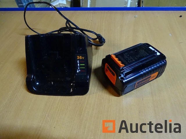 2,5 ah 36 v lithiumbatterij en black&decker-oplader - afbeelding 1 van  6