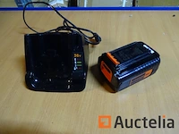 2,5 ah 36 v lithiumbatterij en black&decker-oplader - afbeelding 1 van  6