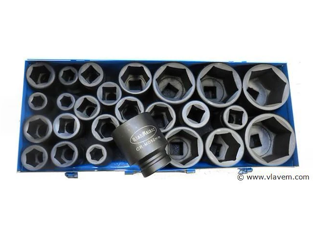25-delige zware krachtdoppenset 1" 17-75mm - afbeelding 5 van  6