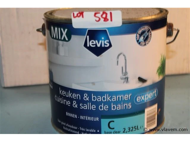 2,5 l keuken & badkamerverf merk ; levis - afbeelding 1 van  1