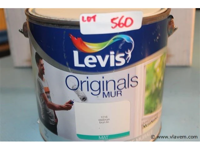 2,5 l muurverf merk ; levis , kleur ; vlasbruin - afbeelding 1 van  1