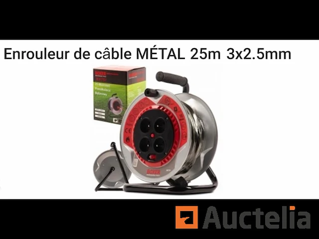 25 m metalen kabelhaspel 3 x 2,5 mm boxer - afbeelding 5 van  5