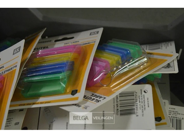 25 pakjes sleutel labels 1 pakje 8stuks - afbeelding 3 van  3