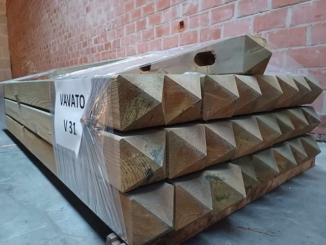 25 palen omheining 120x120x2400 - afbeelding 2 van  4