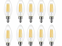 25 x c35 led- filament lamp – 6w – e14 – dimbaar – 2700k – warm wit - afbeelding 3 van  3