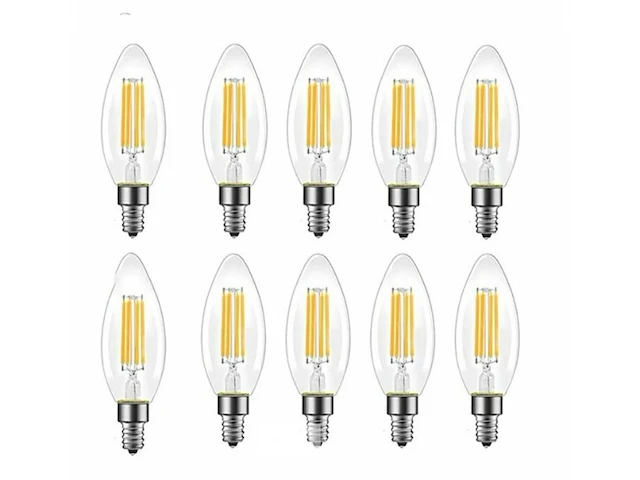 25 x c35 led- filament lamp – 6w – e14 – dimbaar – 2700k – warm wit - afbeelding 4 van  4