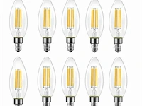25 x c35 led- filament lamp – 6w – e14 – dimbaar – 2700k – warm wit - afbeelding 4 van  4