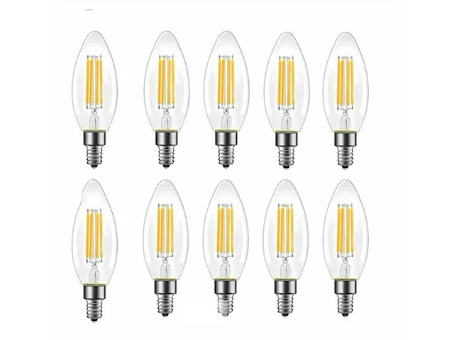 25 x filamentlamp c35 - 6w - led - e14 - dimbaar - 2700k (warm wit) - afbeelding 3 van  4