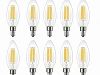 25 x filamentlamp c35 - 6w - led - e14 - dimbaar - 2700k (warm wit) - afbeelding 3 van  4