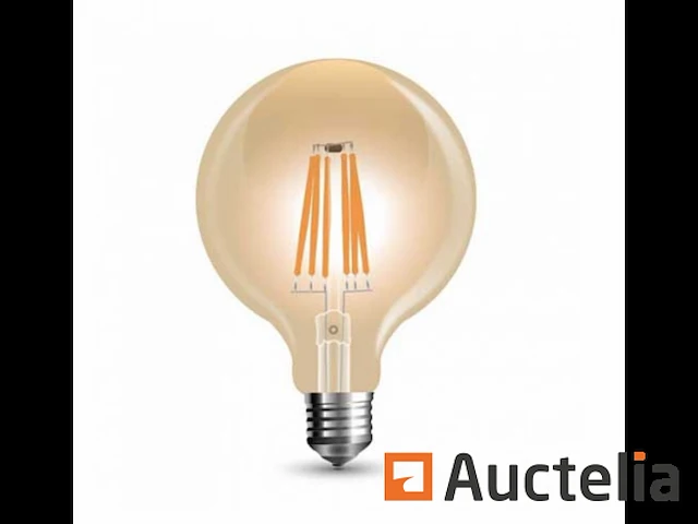 25 x filamentlamp g95 amber - 6w - led - e27 - dimbaar - 2700k (warm wit) - afbeelding 3 van  3