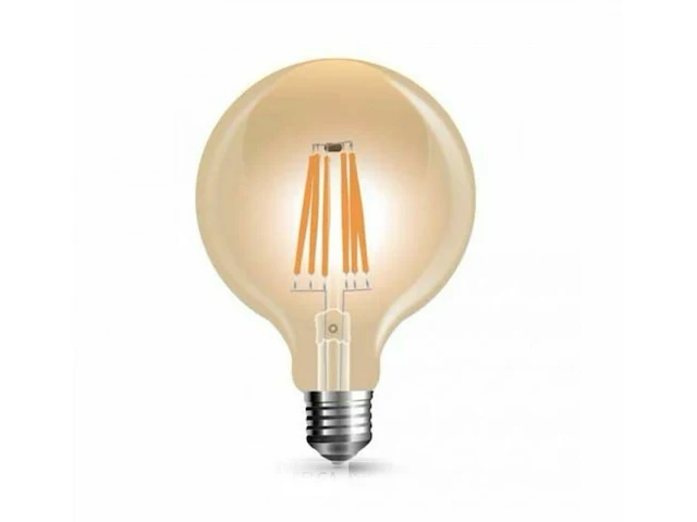 25 x filamentlamp g95 amber - 6w - led - e27 - dimbaar - 2700k (warm wit) - afbeelding 3 van  4