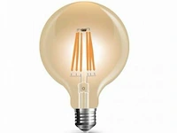 25 x filamentlamp g95 amber - 6w - led - e27 - dimbaar - 2700k (warm wit) - afbeelding 3 van  4