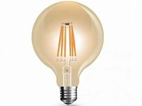 25 x filamentlamp g95 amber - 6w - led - e27 - dimbaar - 2700k (warm wit) - afbeelding 3 van  4