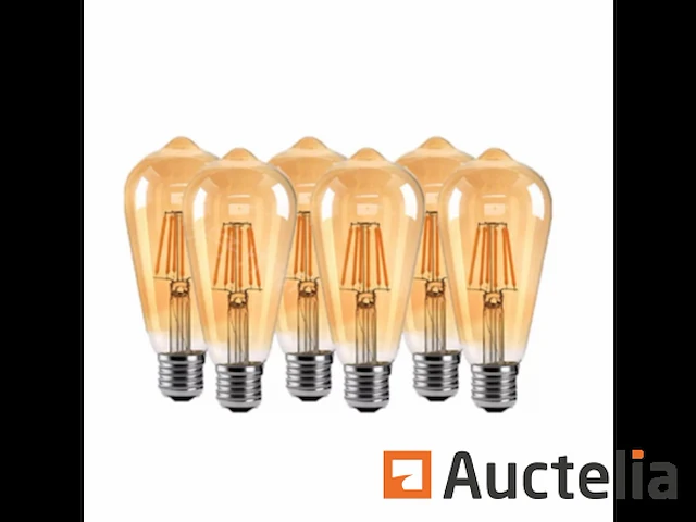 25 x filamentlamp st64 amber - 6w - led - e27 - dimbaar - 2700k (warm wit) - afbeelding 1 van  3