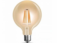 25 x g95 amber filament lamp – 6w – e27 – dimbaar – 2700k – 500 lm – ip20 – binnen - afbeelding 2 van  3