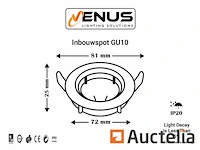 25 x gu10 armatuur met lamphouder (wit) - afbeelding 1 van  5