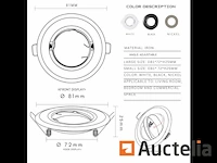 25 x gu10 armatuur met lamphouder (zilver) - afbeelding 5 van  6