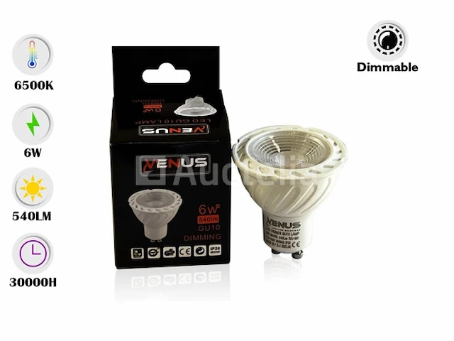 25 x gu10 led spot 6500k - 6w - dimbaar - afbeelding 5 van  5