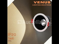 25 x inbouw led spot – 7w – 3000k warm wit – wit/zwart – cob – ø75mm – ip20 - afbeelding 6 van  6