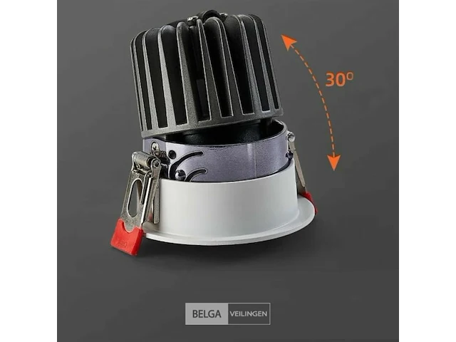 25 x inbouw led spot – 7w – 3000k warm wit – wit/zwart – cob – ø75mm – ip20 - afbeelding 4 van  7
