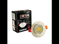 25 x inbouw led spot – 7w – draaibaar – dimbaar – 6500k koud wit – cob – ø70mm – ip20 - afbeelding 2 van  6