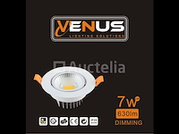 25 x inbouw led spot – 7w – draaibaar – dimbaar – 6500k koud wit – cob – ø70mm – ip20 - afbeelding 5 van  6