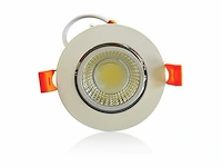 25 x inbouw led spot – 7w – draaibaar – dimbaar – 6500k koud wit – cob – ø70mm – ip20 - afbeelding 2 van  6