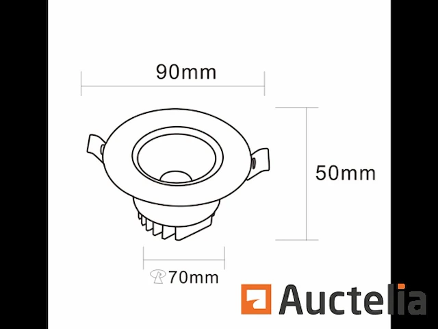 25 x inbouwspot 7w led wit dimbaar 3000k warm wit - afbeelding 1 van  6