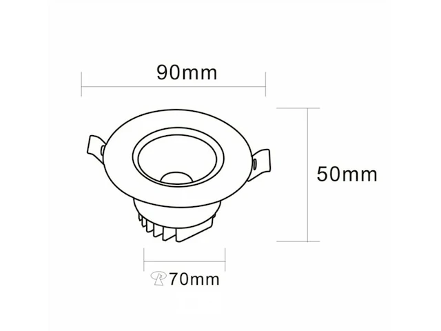 25 x inbouwspot 7w led wit dimbaar 3000k warm wit - afbeelding 6 van  7