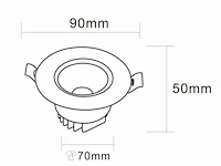 25 x inbouwspot 7w led wit dimbaar 3000k warm wit - afbeelding 6 van  7