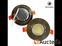 25 x inbouwspot 7w led zilver dimbaar 3000k warm wit - afbeelding 4 van  6