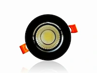 25 x inbouwspot 7w led zwart 3000k warm wit - afbeelding 3 van  5