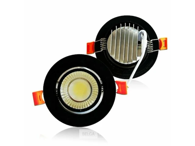 25 x inbouwspot 7w led zwart 6500k daglicht - afbeelding 2 van  5