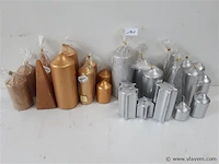 25 x kaarsen mix goud-zilver - afbeelding 1 van  2