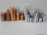 25 x kaarsen mix goud-zilver - afbeelding 2 van  2